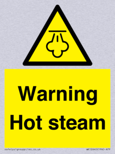 Warning Hot steam